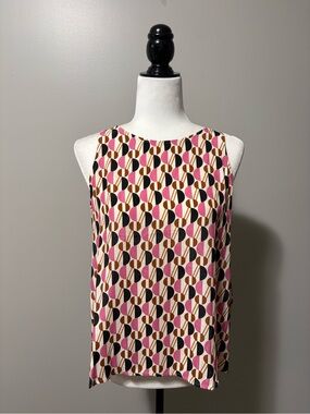Cinque Sleeveless Blouse Geometric Pattern